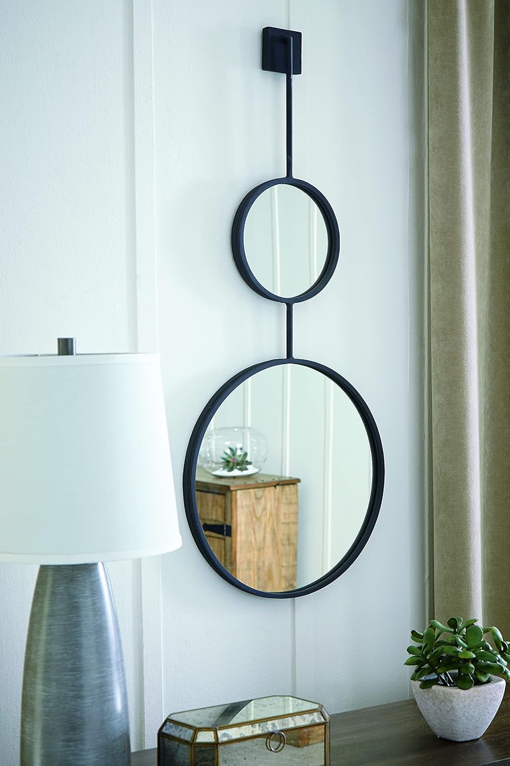 Round Modern Glass Mirror - View 6