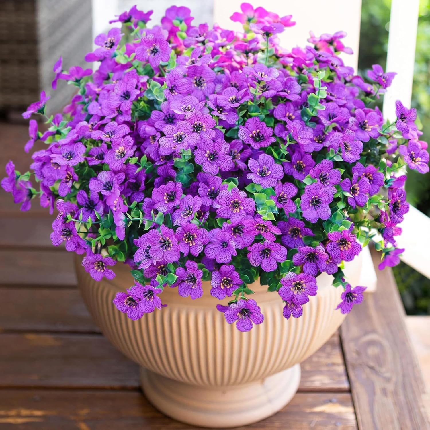 Beige Artificial Flowers — Purple