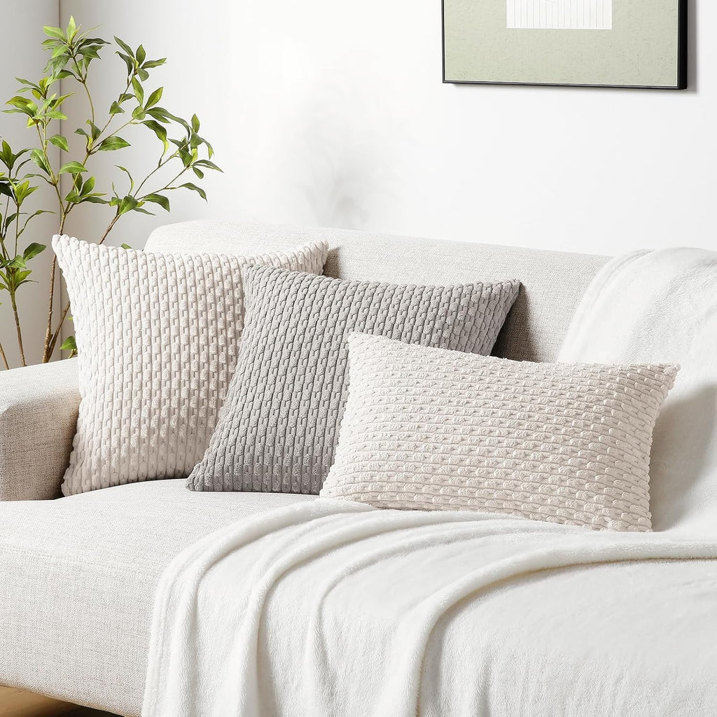 Boho Beige Throw Pillow Cover — 18" - View 6