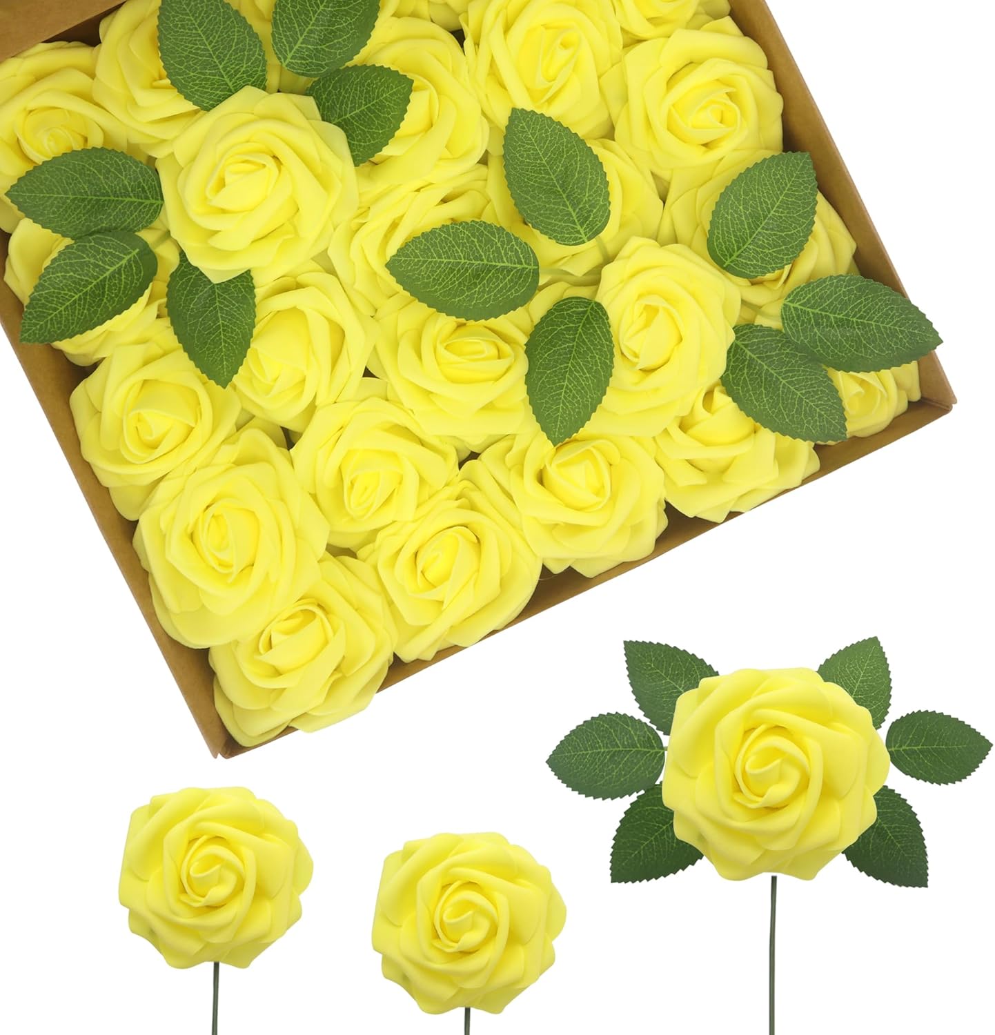 Beige Artificial Flowers — 3" — Regular 3" - 50pcs