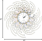 Battery Operated Luxe Glass Wall Clock - View 7