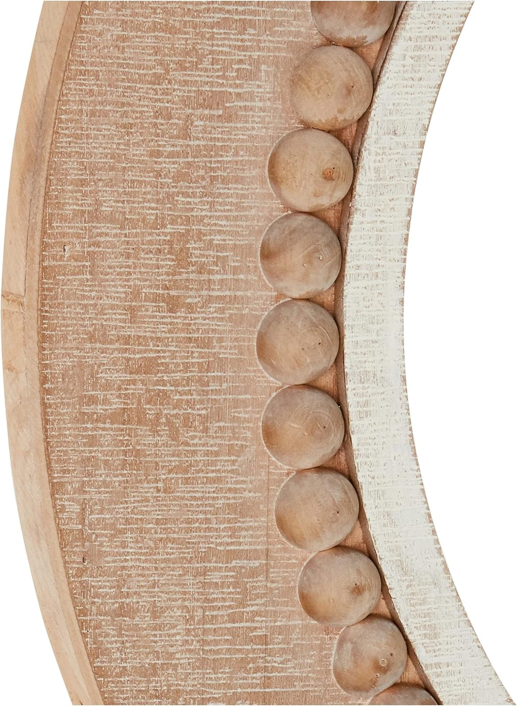 Round Beige Wall Mirror - View 4