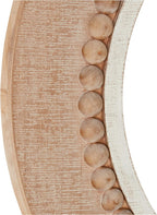 Round Beige Wall Mirror - View 4