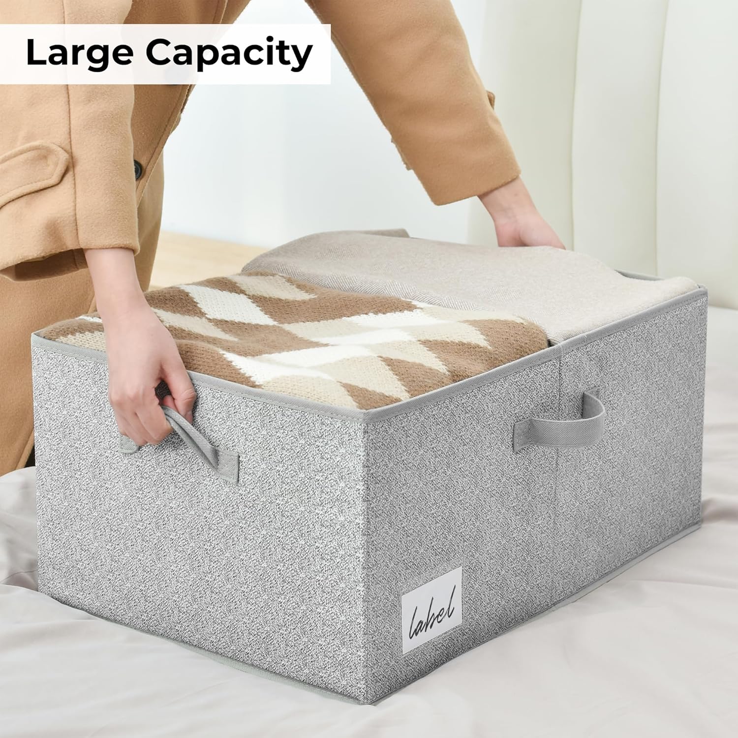 Beige Storage Bin - View 3