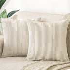 Boho Beige Throw Pillow Cover — 18"