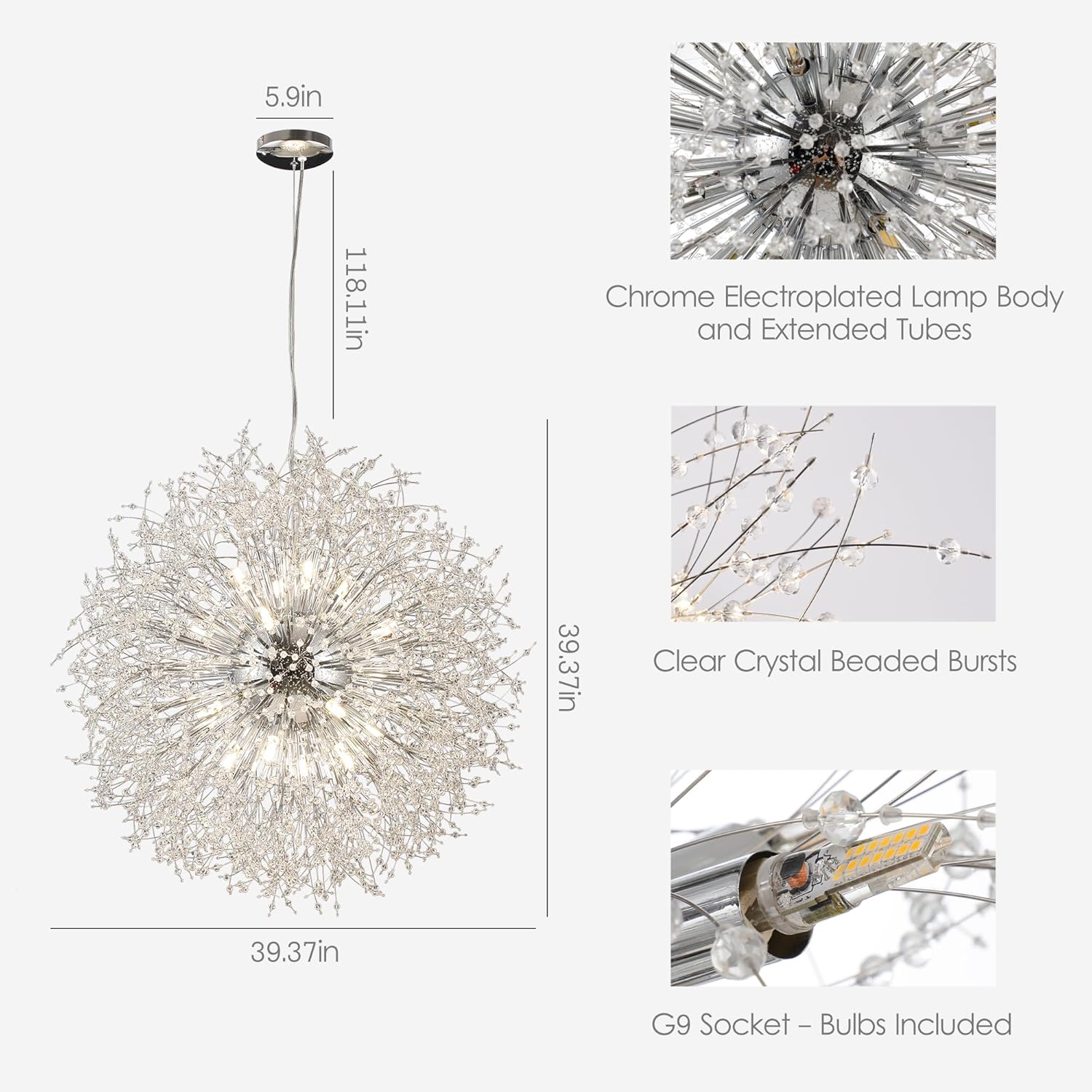Luxe Gold Chandelier — 24-Light - View 2