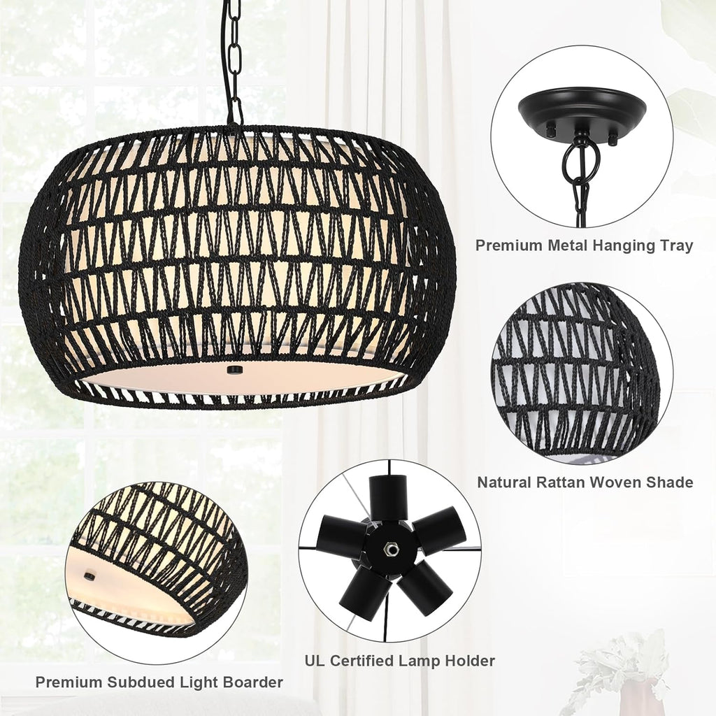 Boho Black Chandelier - View 5