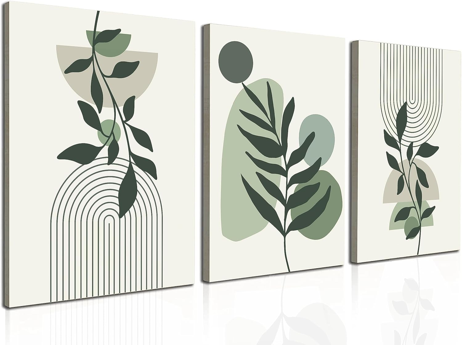 Framed Mid-Century Green Wall Art — 12" — 12"x16"