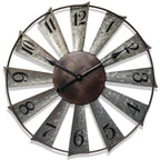 Farmhouse Metal Wall Clock — 24"
