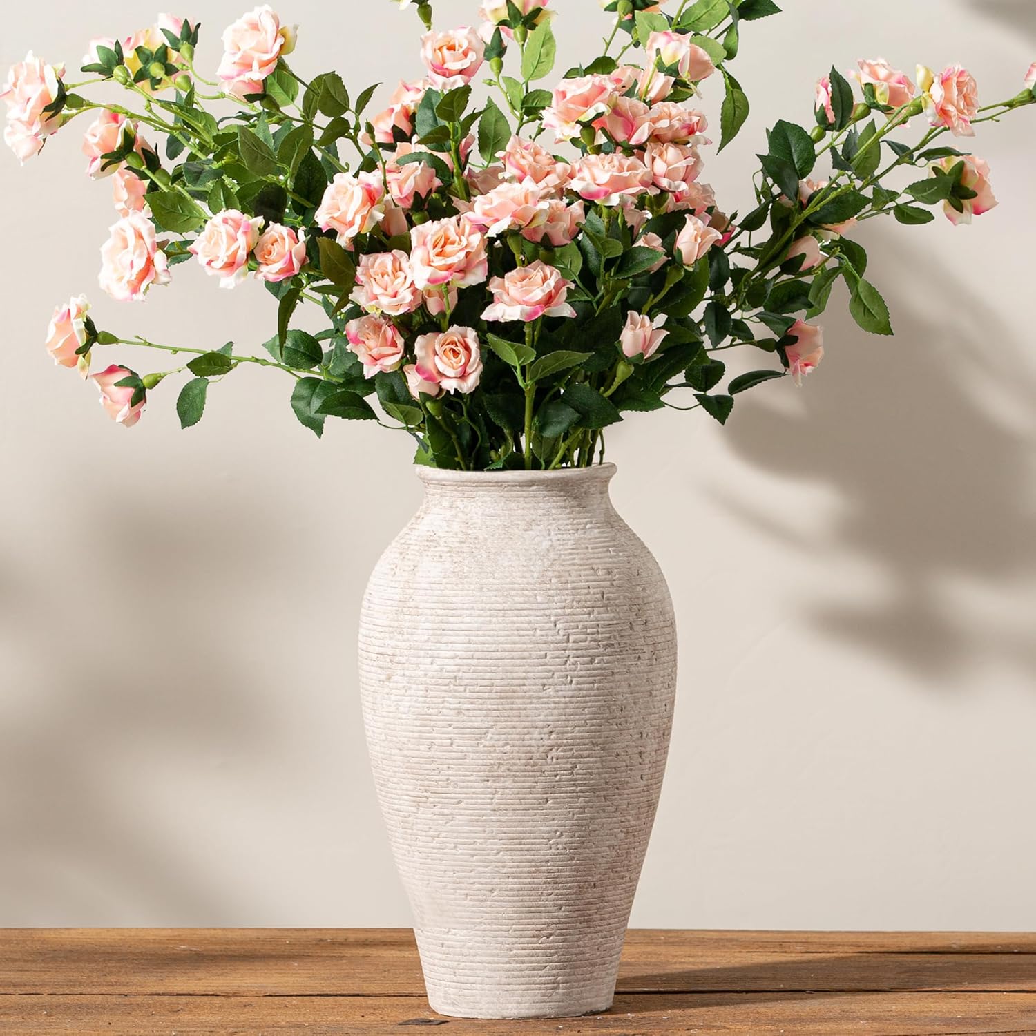 Vintage Farmhouse Brown Flower Vase — 7.4" — Retro-11"