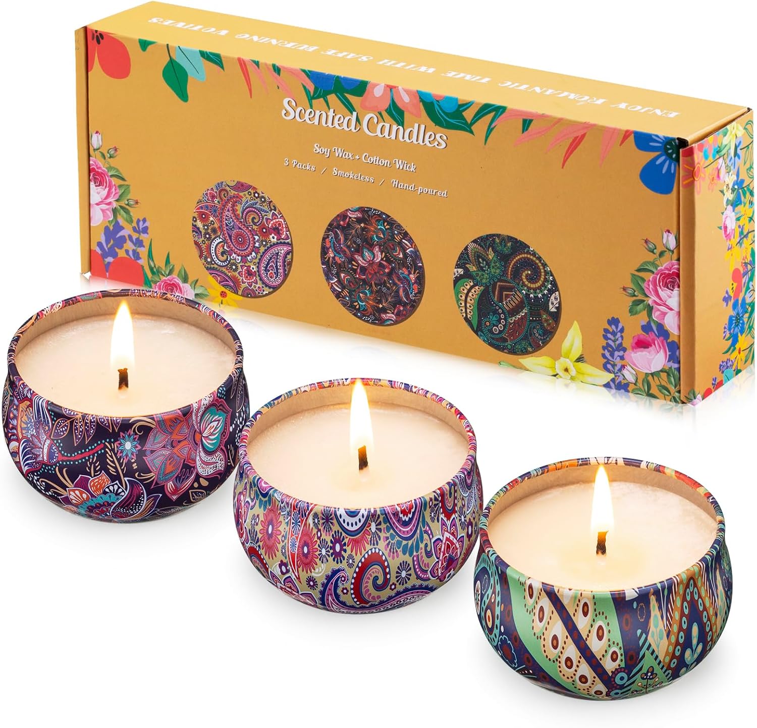 Soy Pink Scented Candle — Lavender+Vanilla+Rose