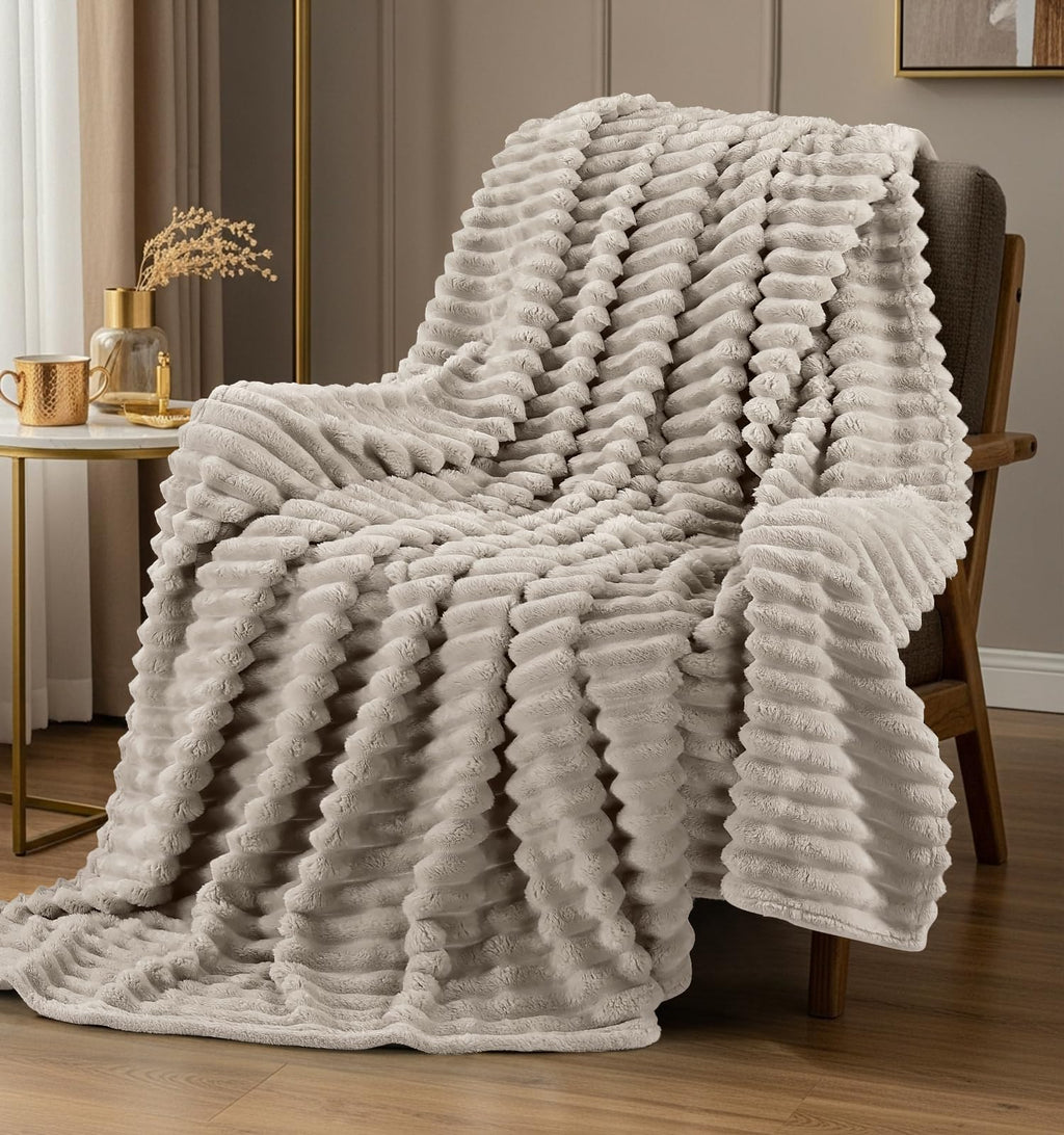 Linen Beige Throw Pillow — 60"
