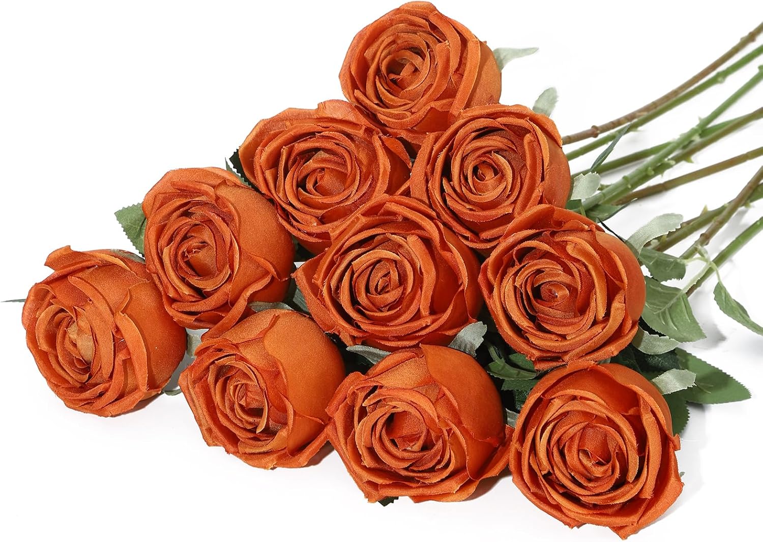 Blue Artificial Plant — Burnt Orange