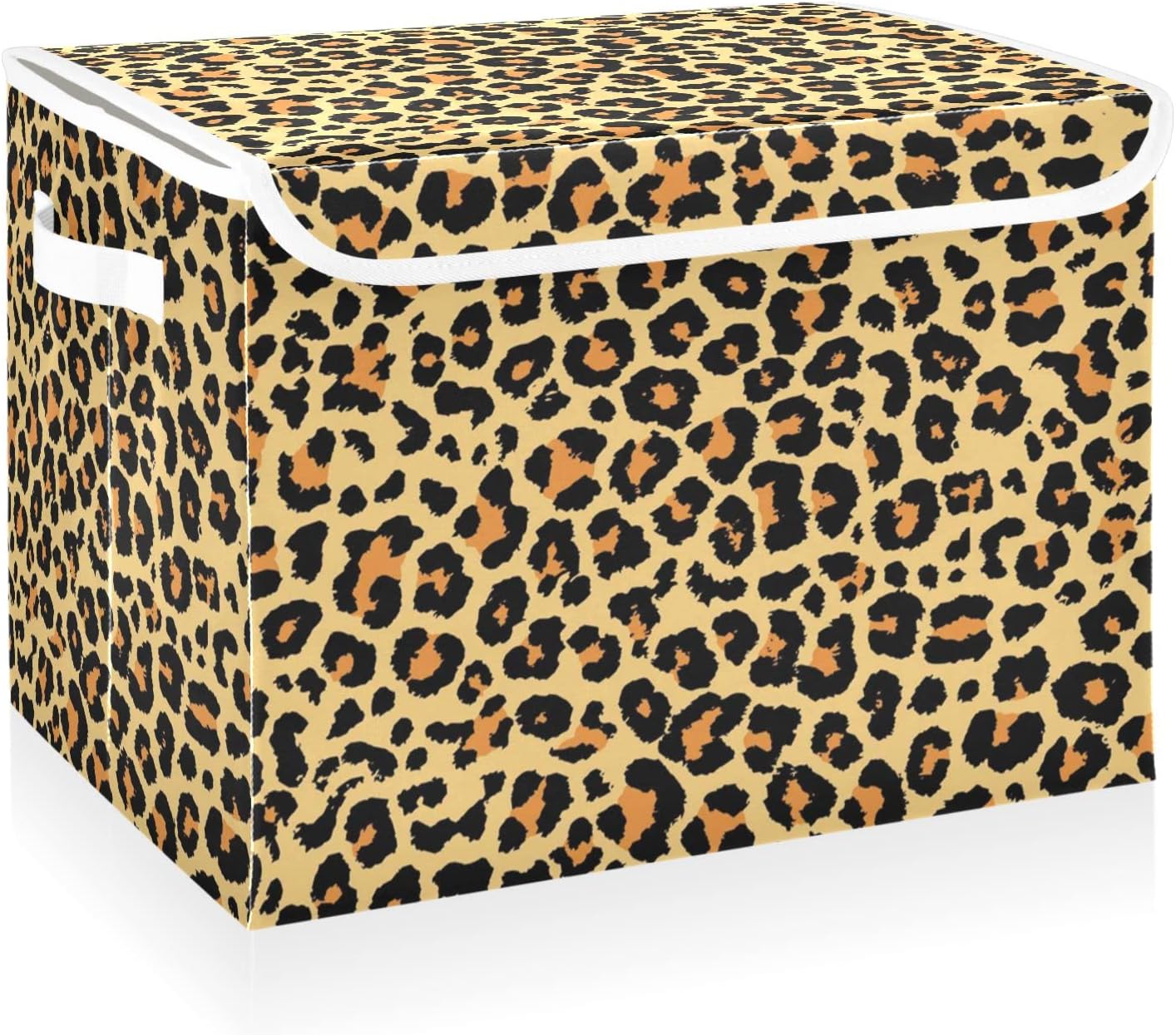 Black Storage Bin — Leopard Brown
