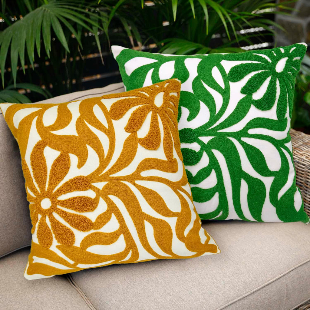 Tufted Boho Beige Throw Pillow Cover — 18" - View 7