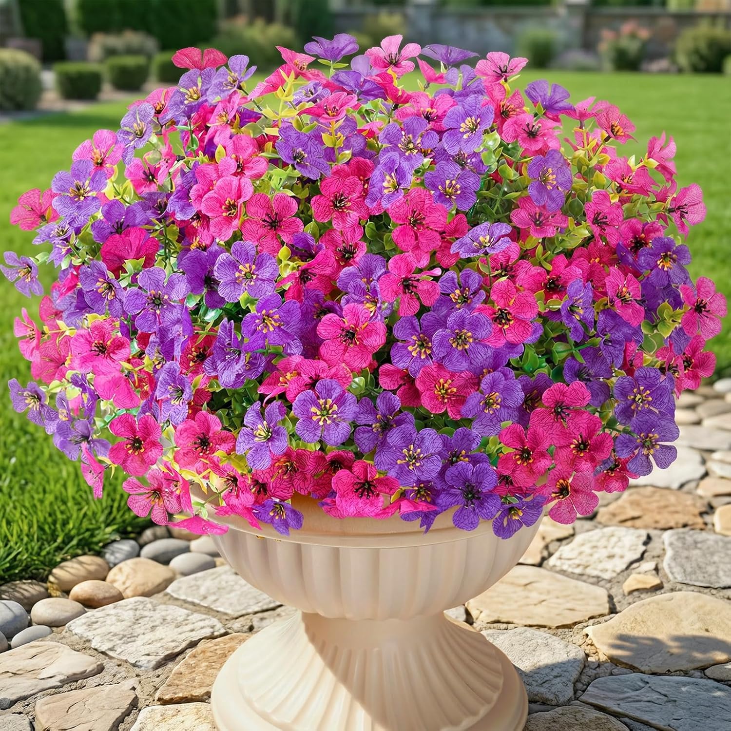 Pink Faux Plant — Fuchsia & Purple