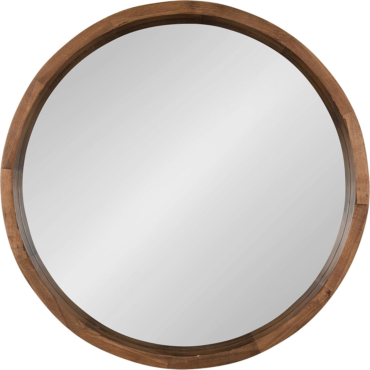 Round Farmhouse Beige Wall Mirror — 22" - View 2