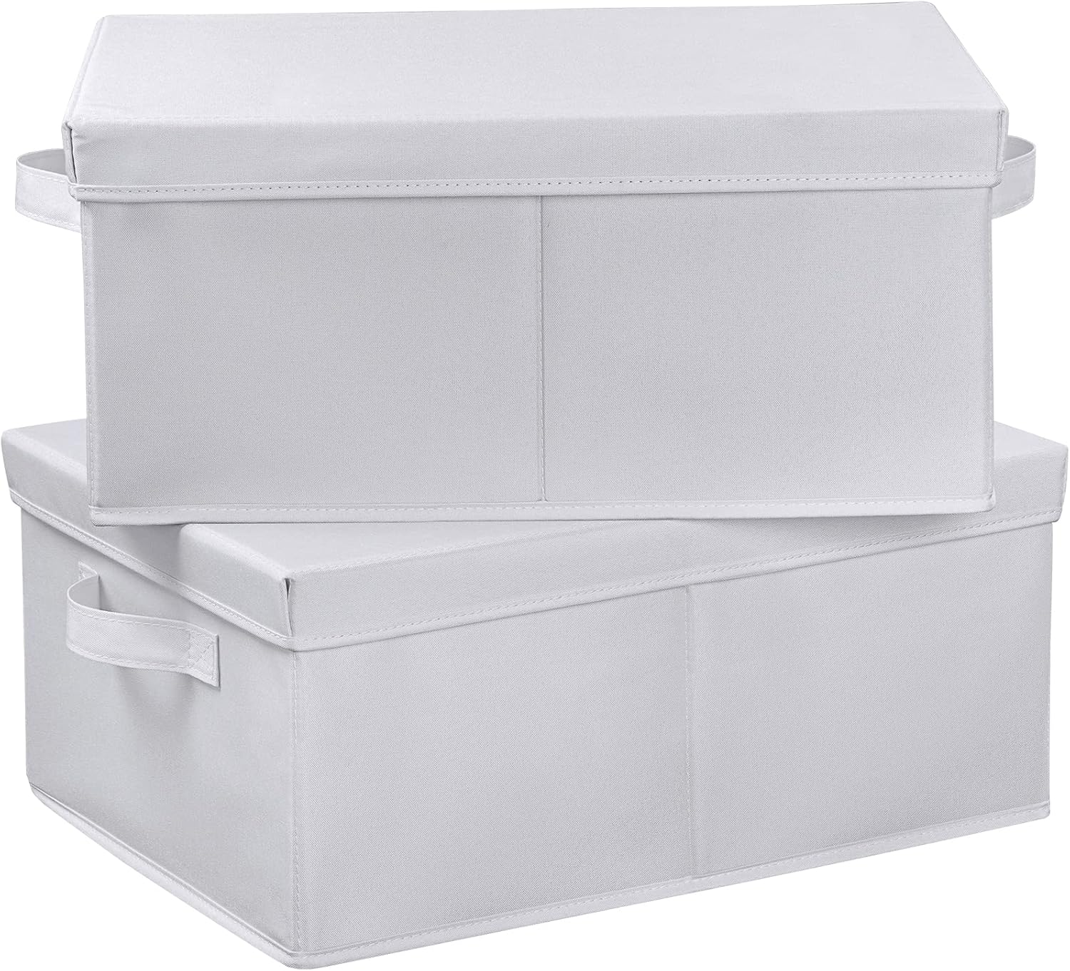 Beige Storage Bin — 16.5" — White