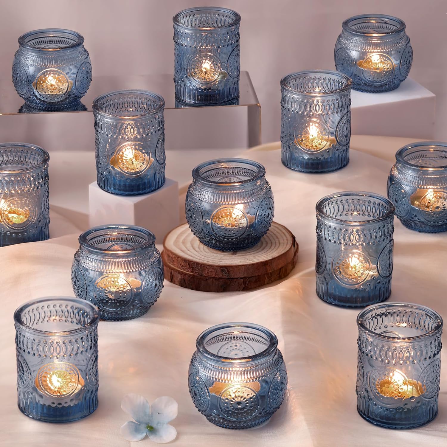 Vintage Blue Candle — Blue
