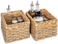Boho Rattan Storage Basket — 17" — Small (2-Pack) - 8" x 7" x 5.5" in.