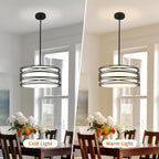 Farmhouse Black Chandelier — 3-Light - View 3