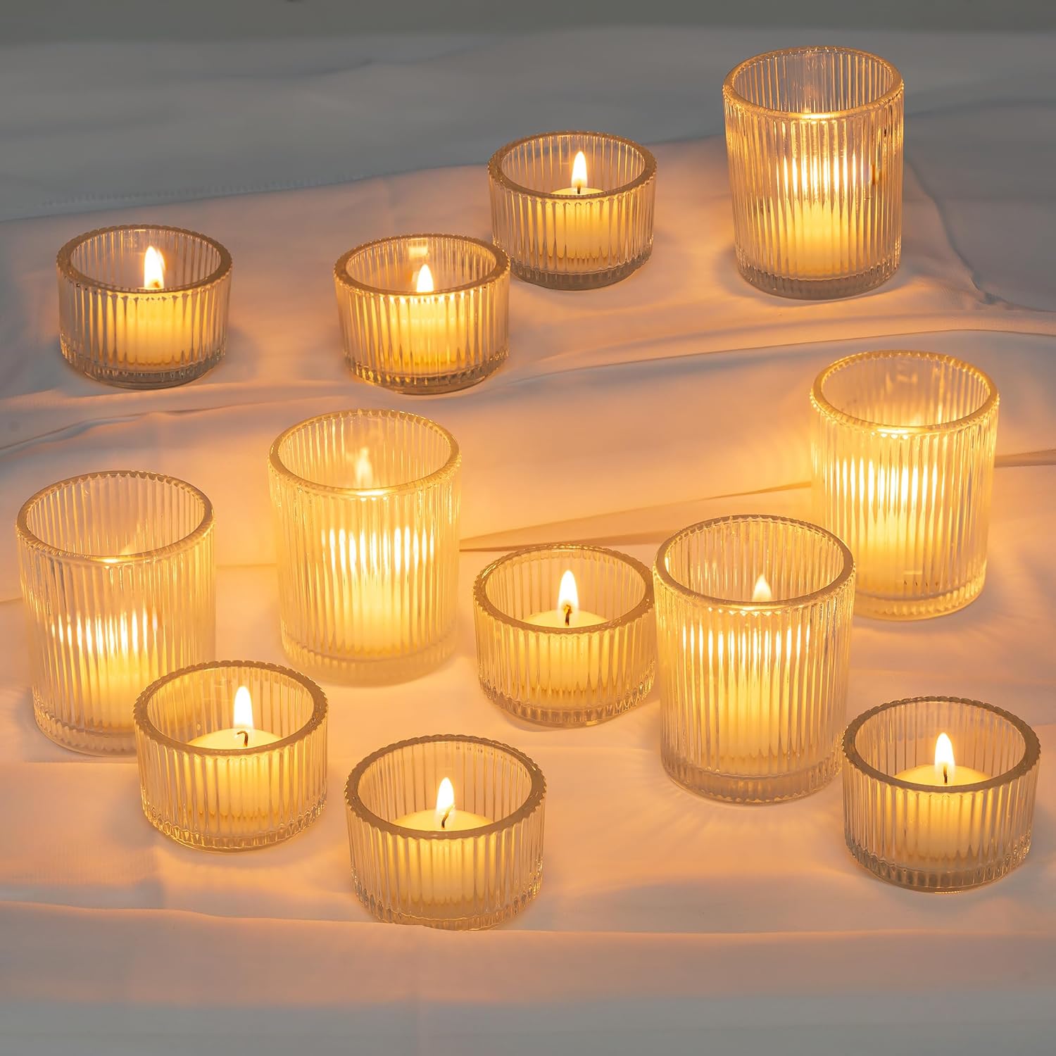 Vintage Green Candle — Set of 24 — Clear