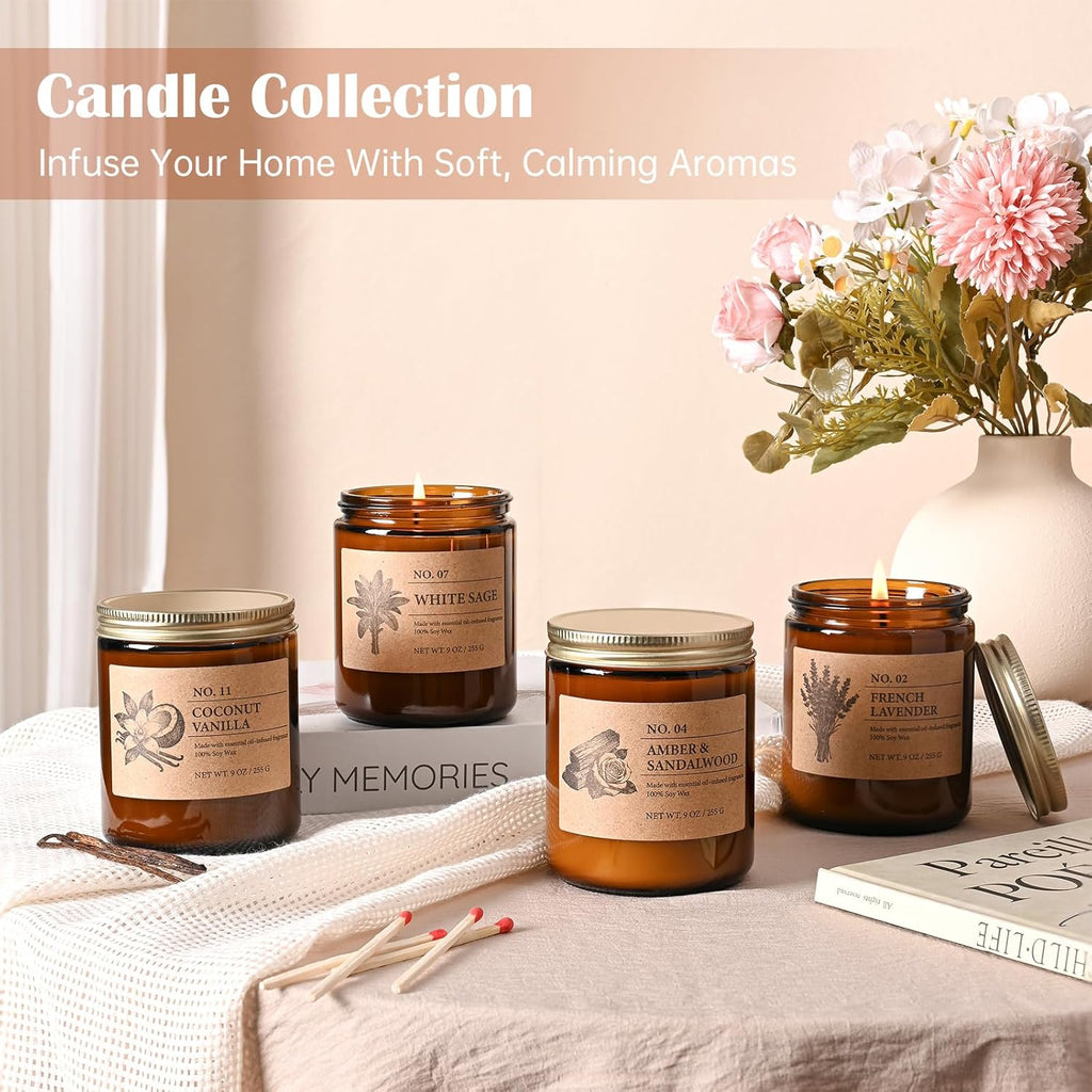 Soy Wax Orange Scented Candle — Set of 4 - View 6