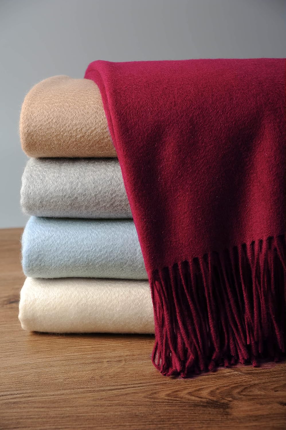 Beige Throw Pillow — Merlot