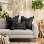Linen Boho Beige Throw Pillow Cover — 20" - View 4