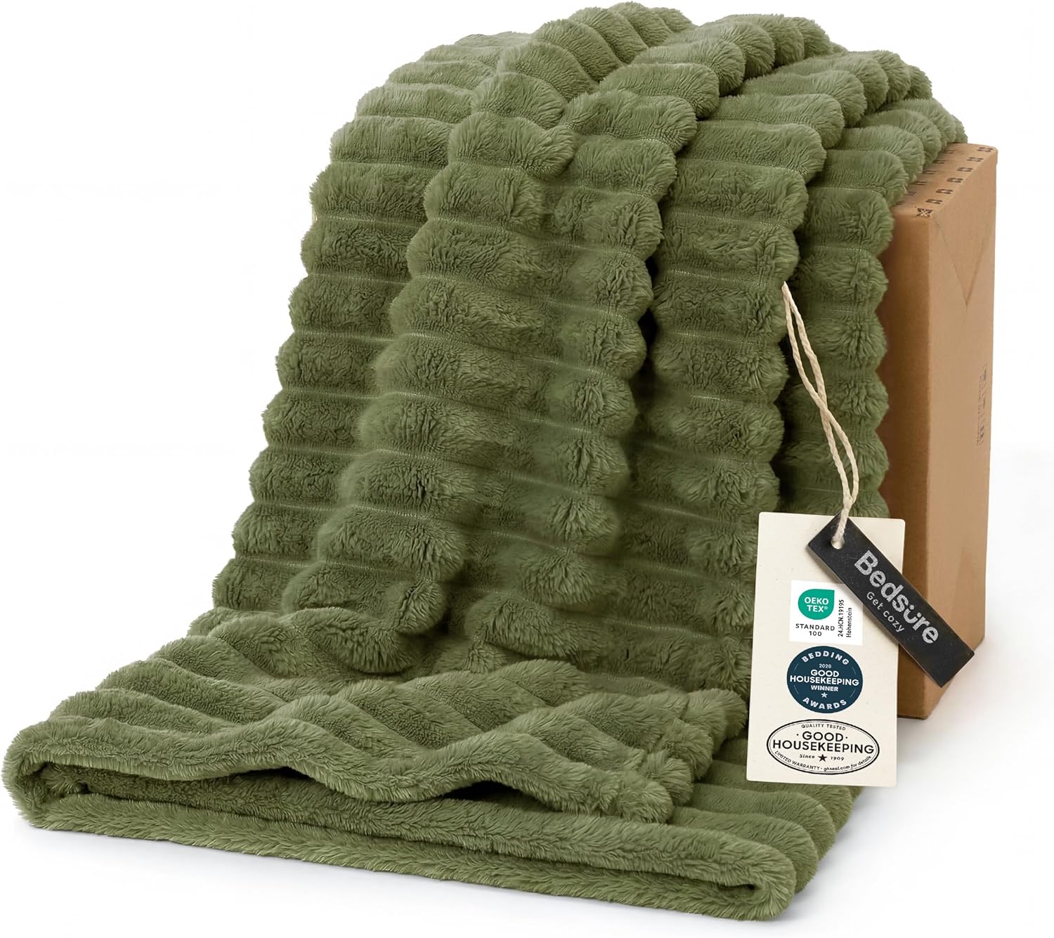 Beige Throw Pillow — 60" — Moss