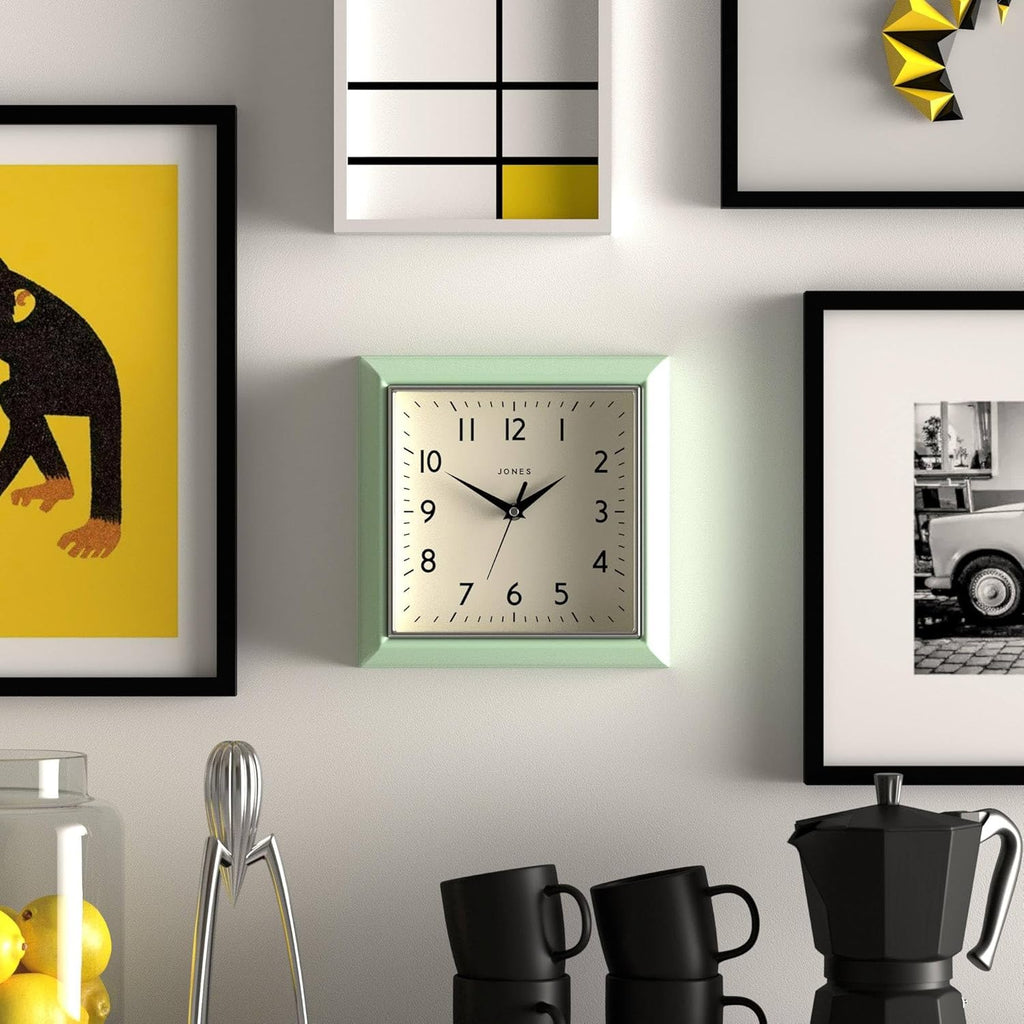 Mid-Century Black Wall Clock — 10" - View 2