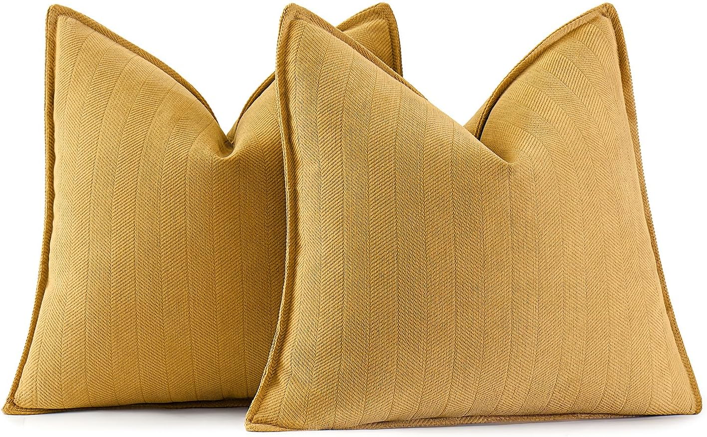 Chenille Boho Beige Pillow Cover — 26" — 16" x 16" (Pack of 2)