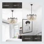 Round Luxe Black Chandelier — 10-Light - View 7