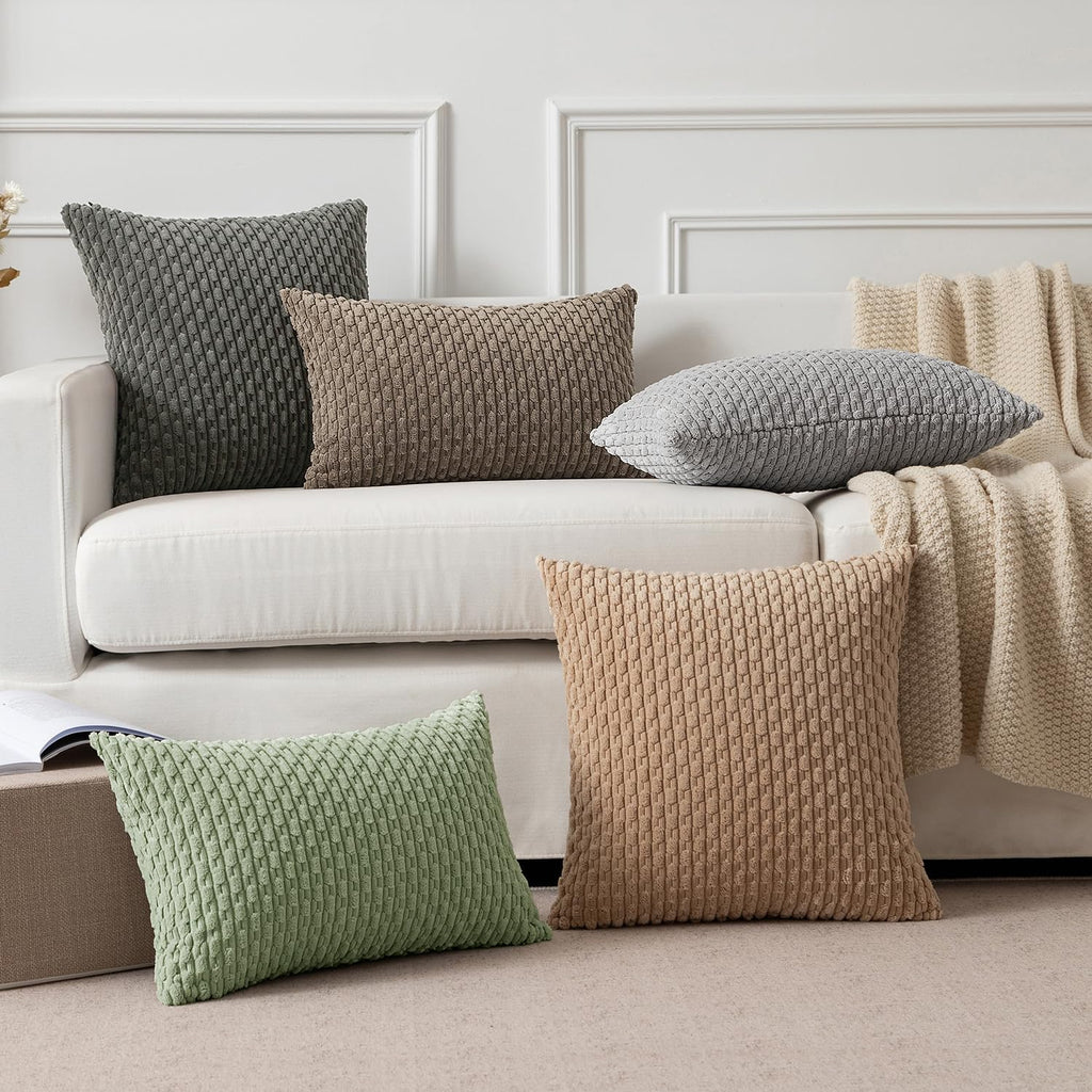Boho Beige Throw Pillow Cover — 18" - View 7