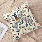 Embroidered Boho Blue Throw Pillow Cover — 18" - View 7