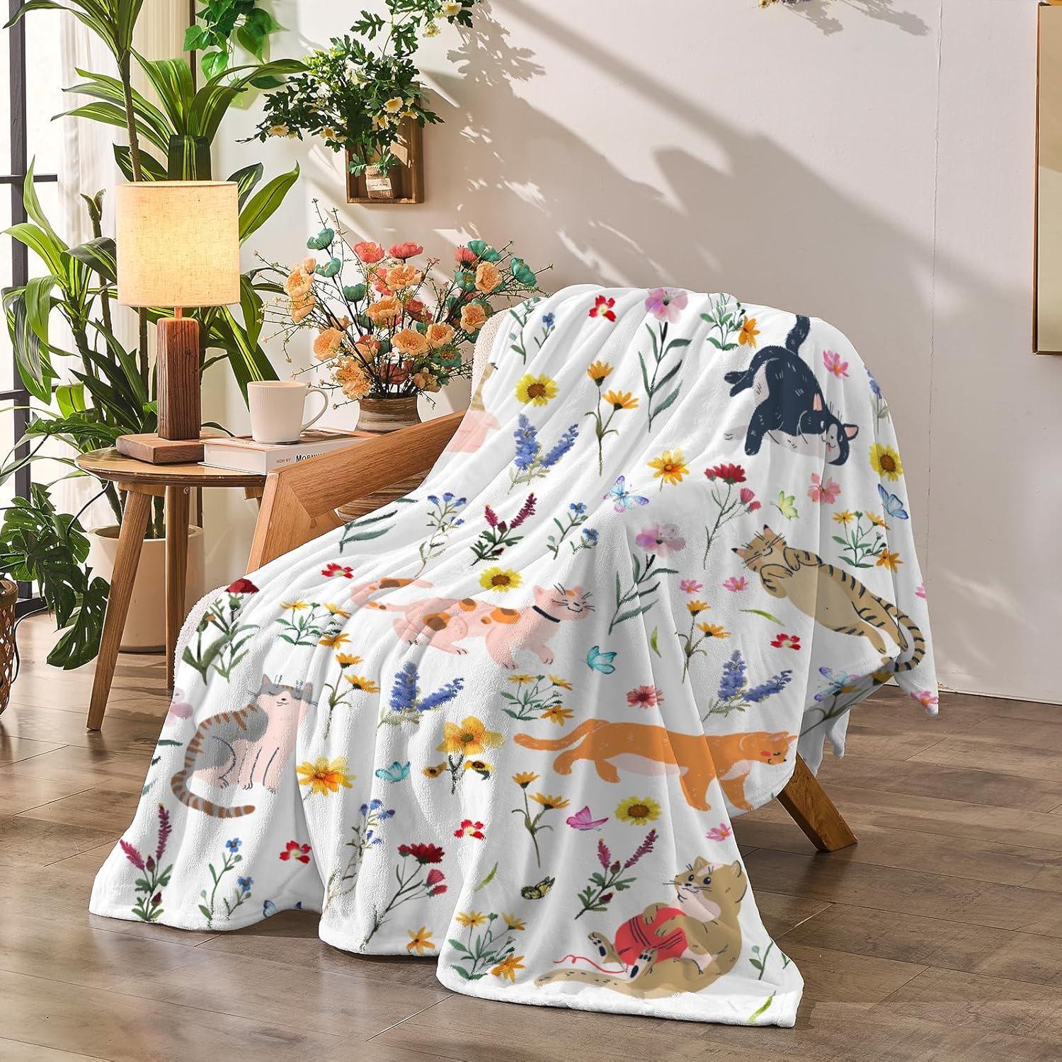 Beige Throw Pillow — 50" — Cat-flower