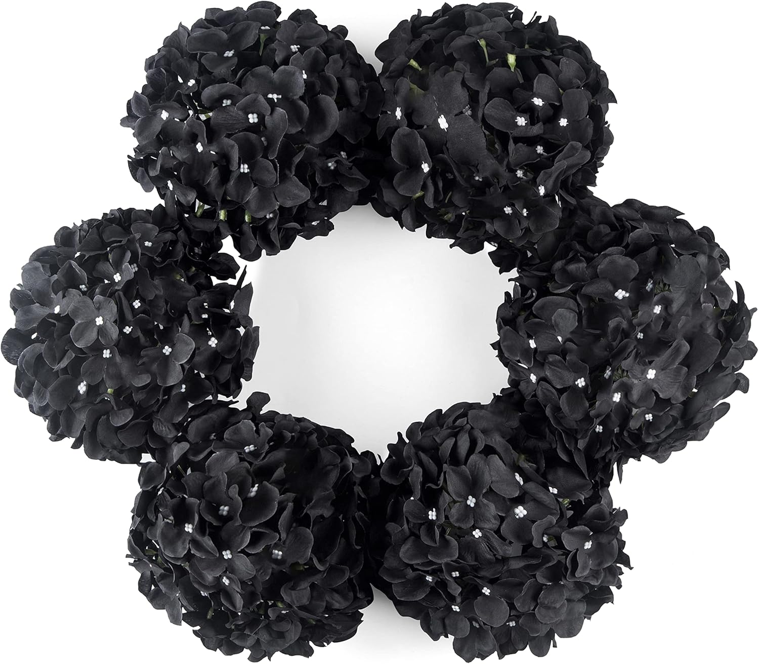 Beige Artificial Flowers — Set of 6 — Black