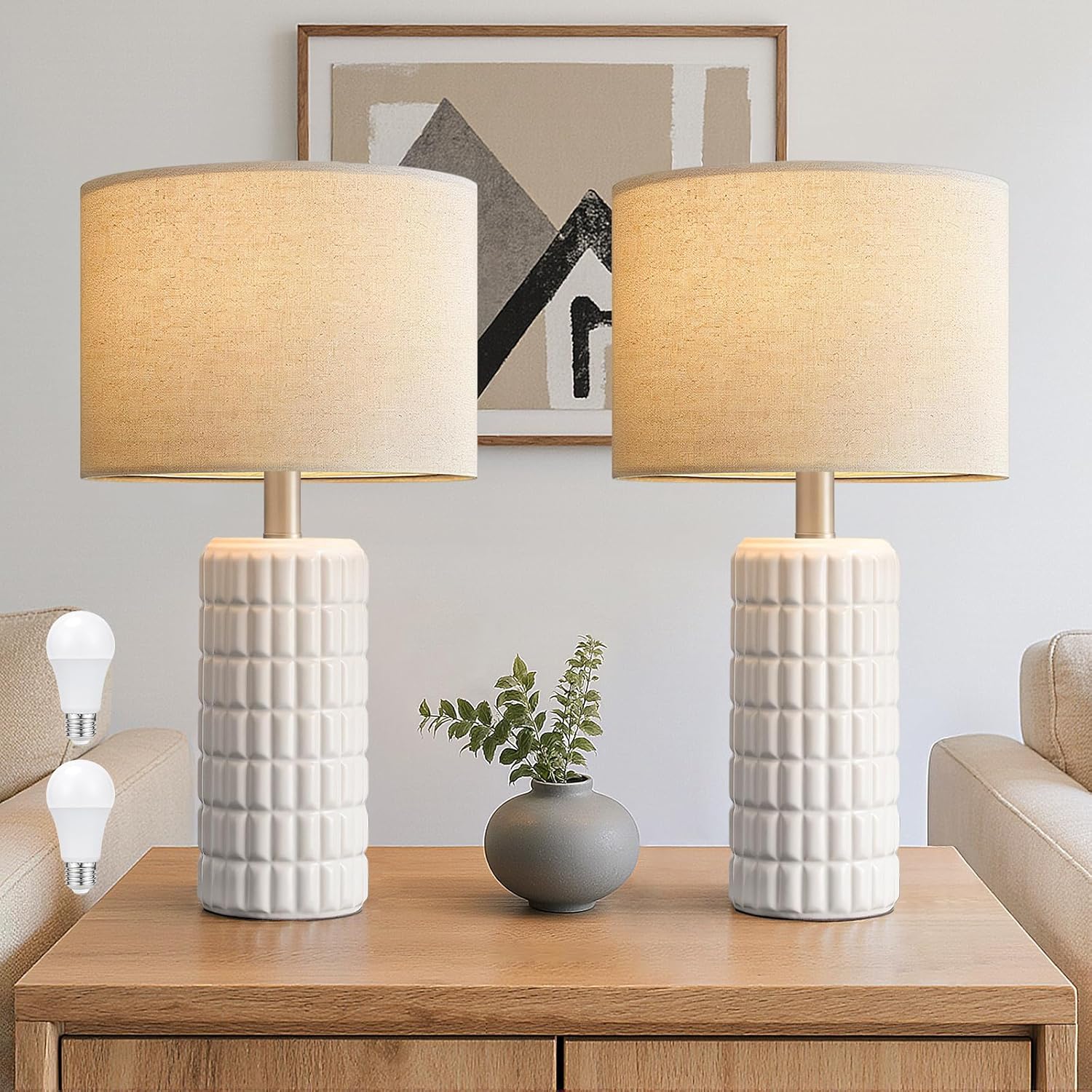 Boho Blue Desk Lamp — 23" — E. White(Bulb Included)