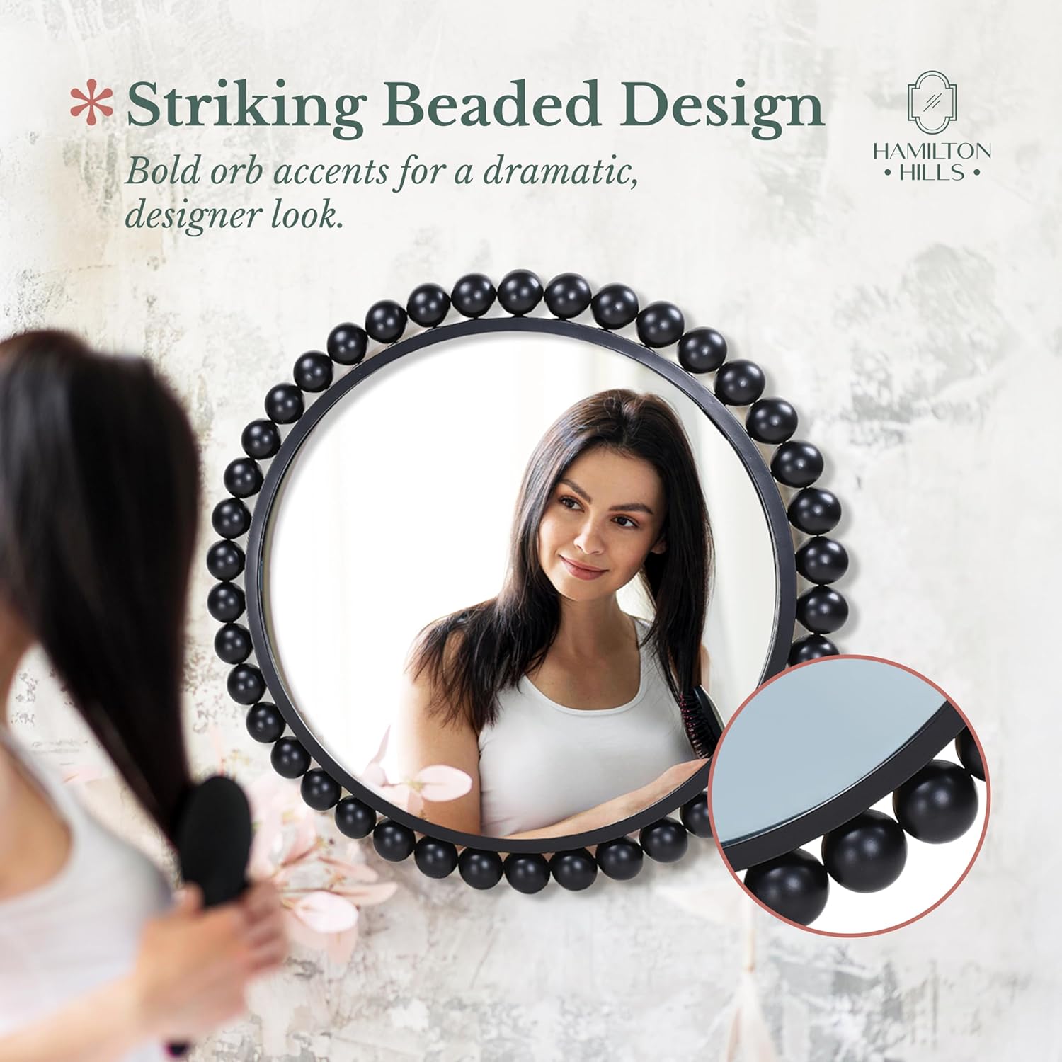 Luxe Glass Round Mirror — 33" - View 6