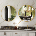 Luxe Black Round Mirror — 30" - View 7