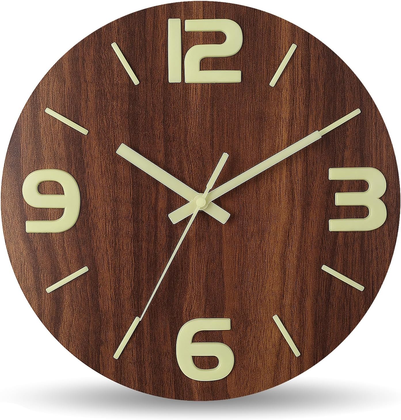Battery Operated Luxe Black Wall Clock — 8" — C1