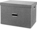 Linen Beige Storage Bin — Grey