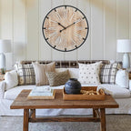 Vintage Farmhouse Brown Wall Clock — 24" - View 3