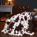 Luxe Beige Throw Pillow — 50" — Cow Print-brown