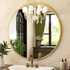 Luxe Black Round Mirror — 30" - View 8