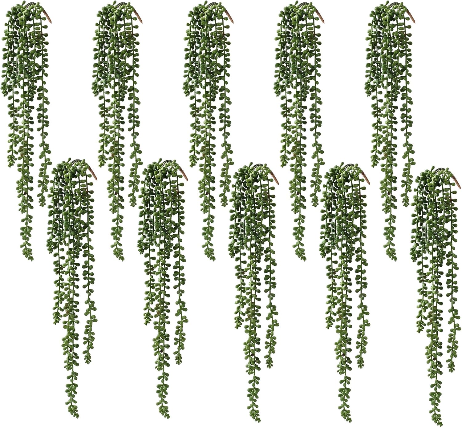 Boho Green Artificial Plant — 38" — 10pcs Green
