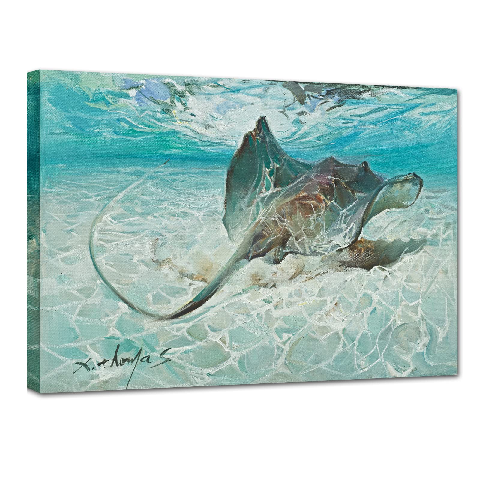 Framed Grey Canvas Wall Art — 16"