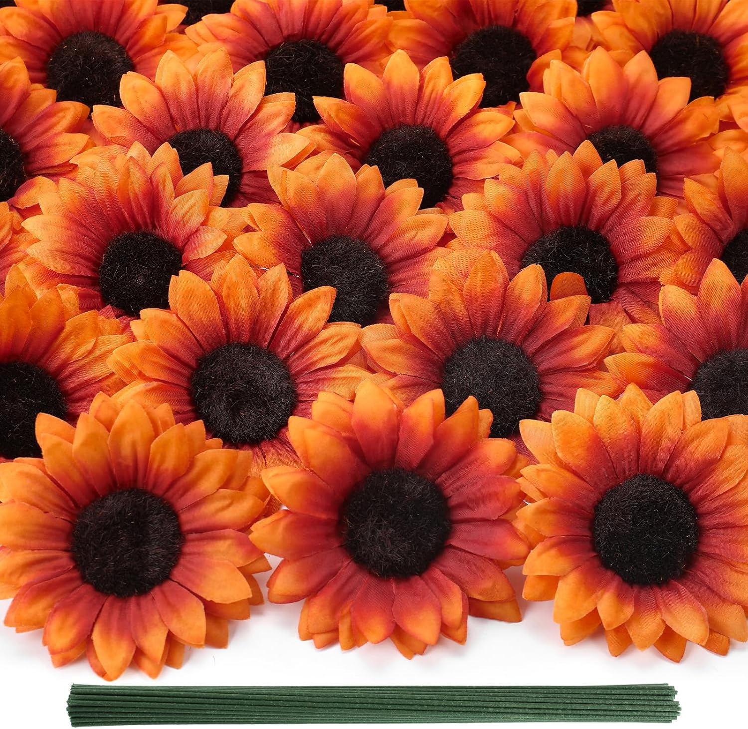 Beige Artificial Plant — 4" — Burnt Orange-40pcs