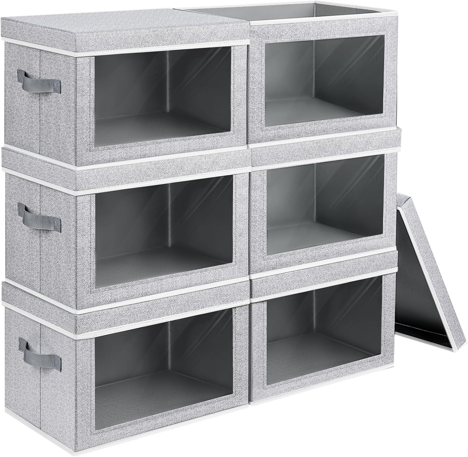 Beige Storage Bin — Light Grey