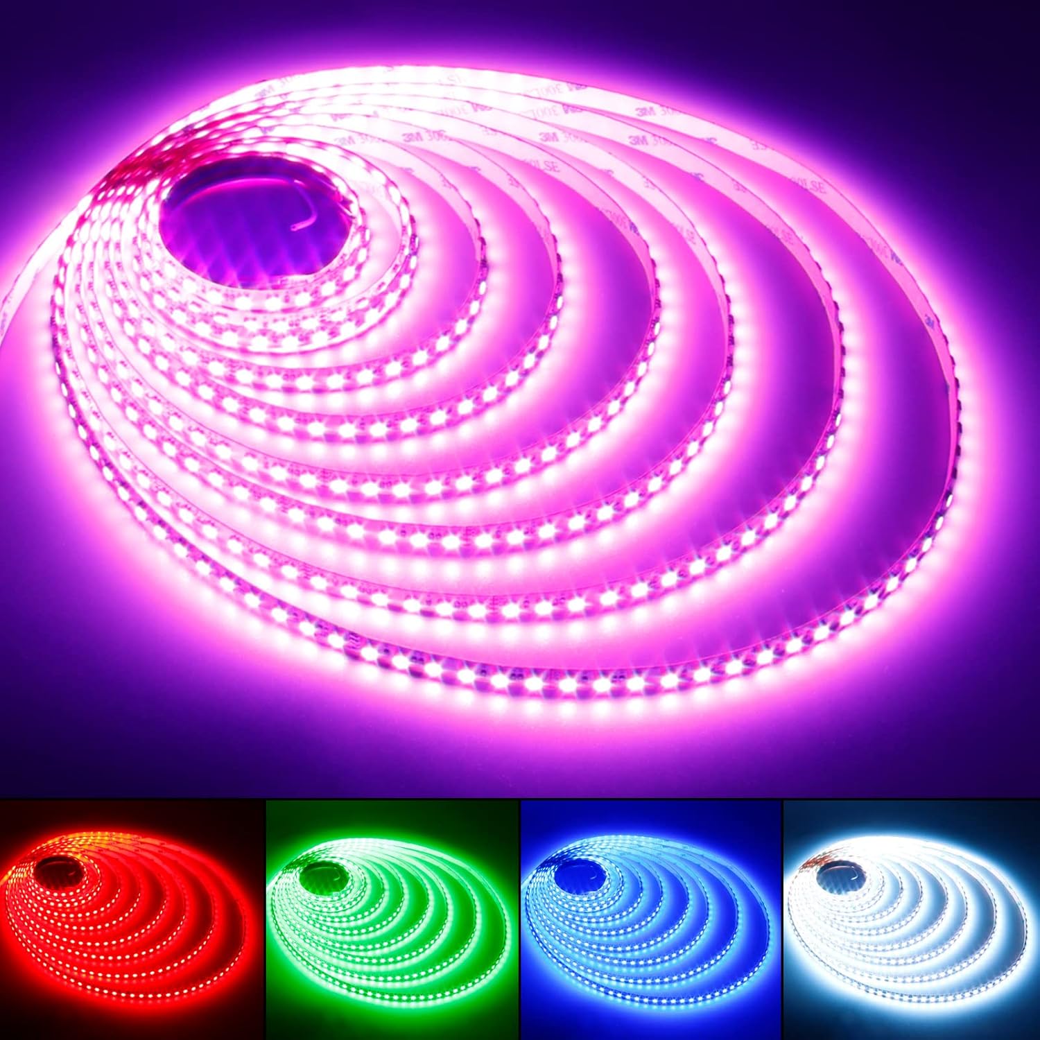 Dimmable Metal LED Strip Lights — RGB (Red, Green, Blue)